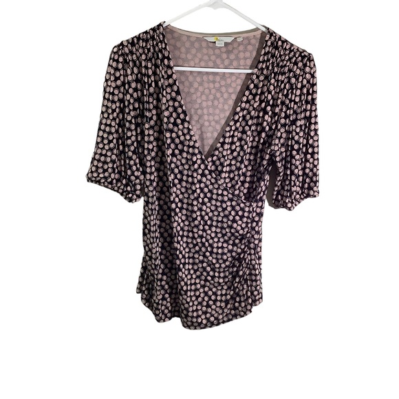 Boden Joanna Faux Wrap Top Bubbles Print - Picture 1 of 5